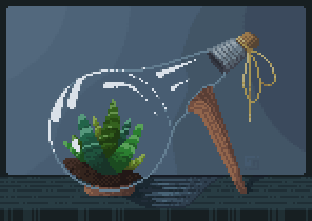 Entry for #pixel_dailies — #MiniatureGarden, 2025, 148x105px