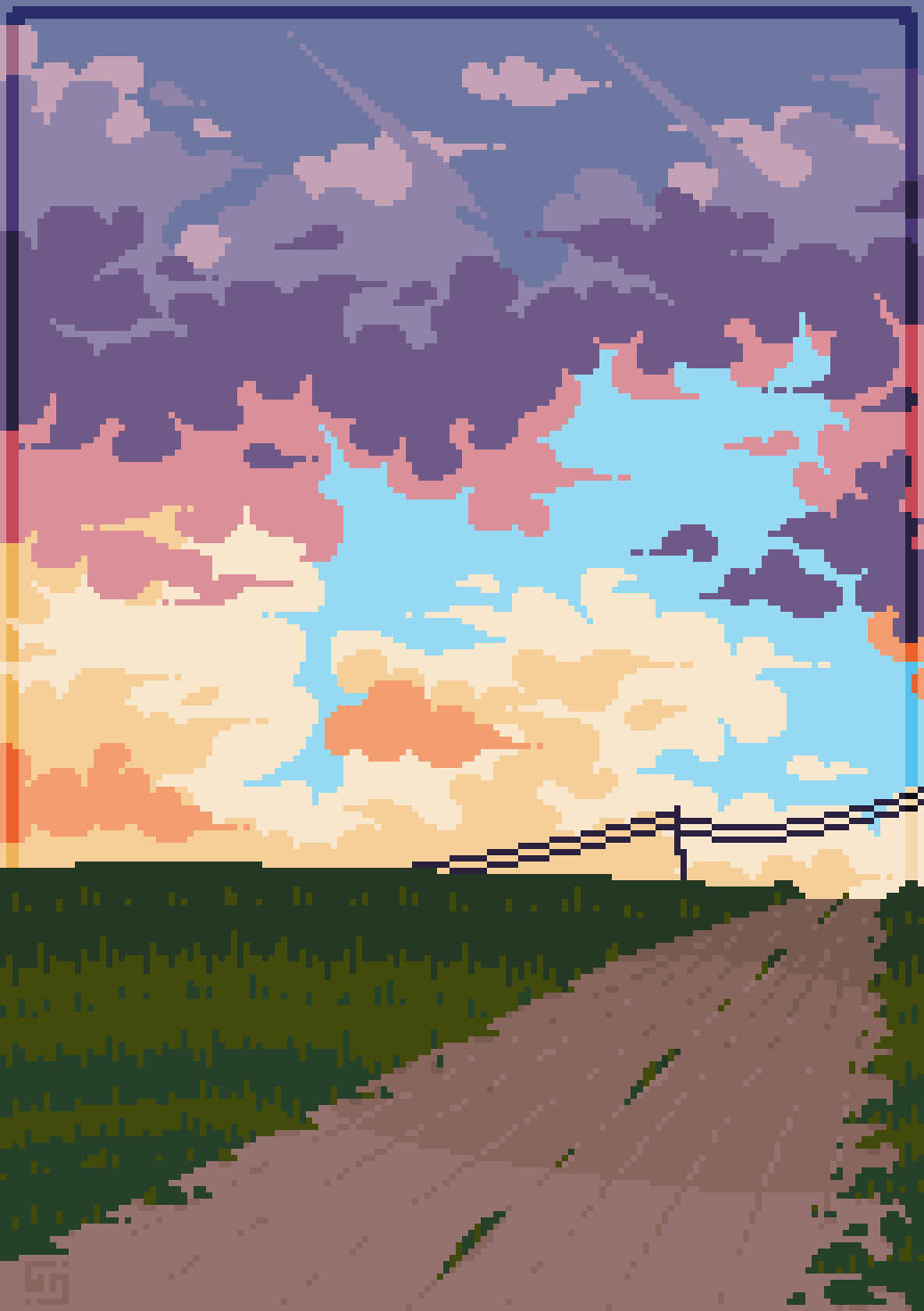 Study of clouds above my beloved place — 2025, 148x210px