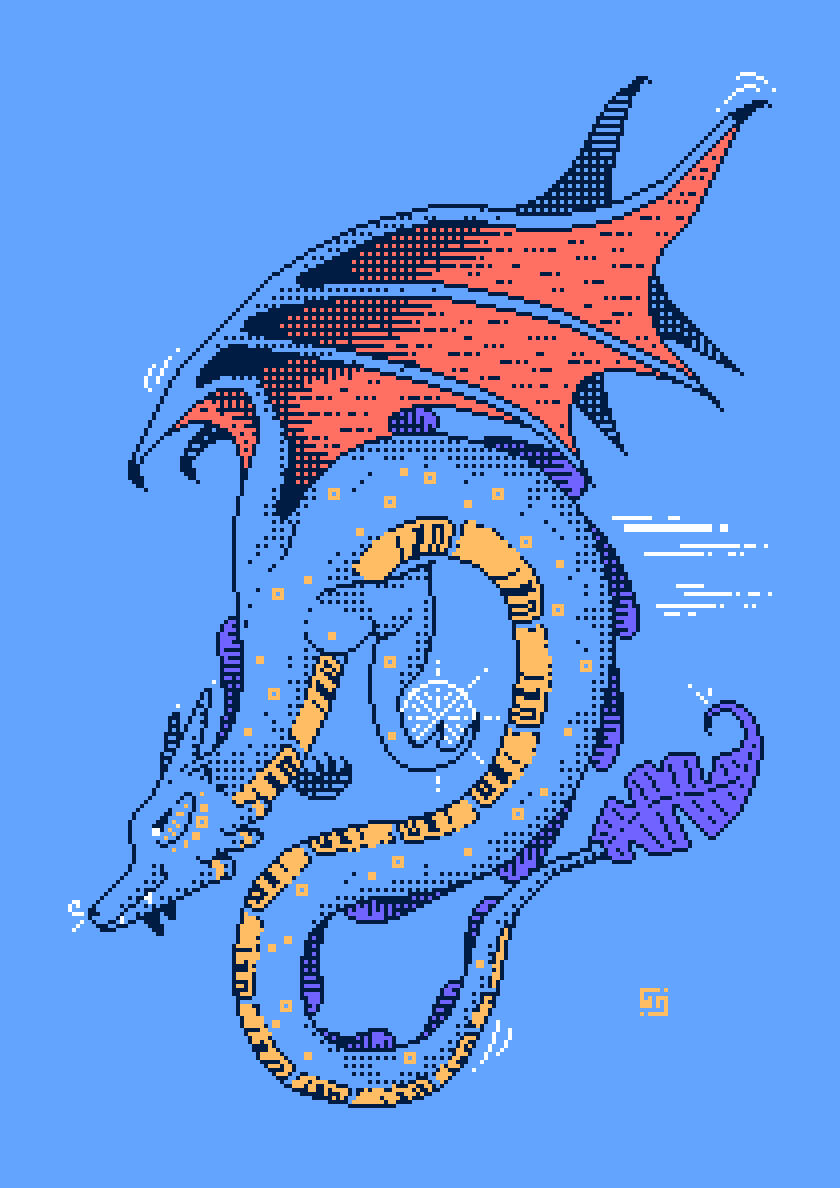 'Breeze of Skies' — 2025, 210x297px, 6 colors