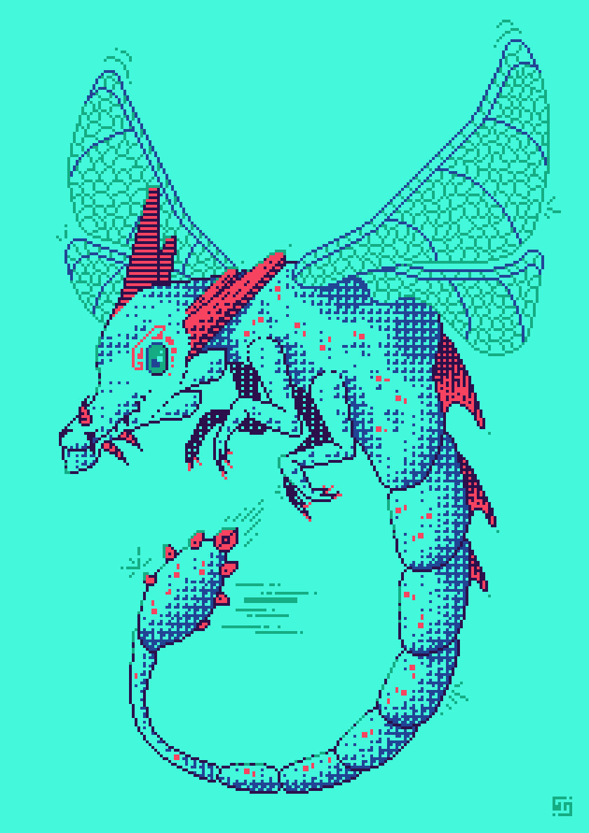 'Dragonfly' — 2025, 210x297px, 5 colors